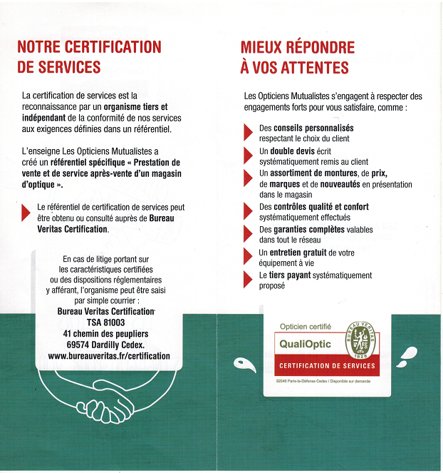 La Certification de Services: QualiOptique | Mutualité Française Landes